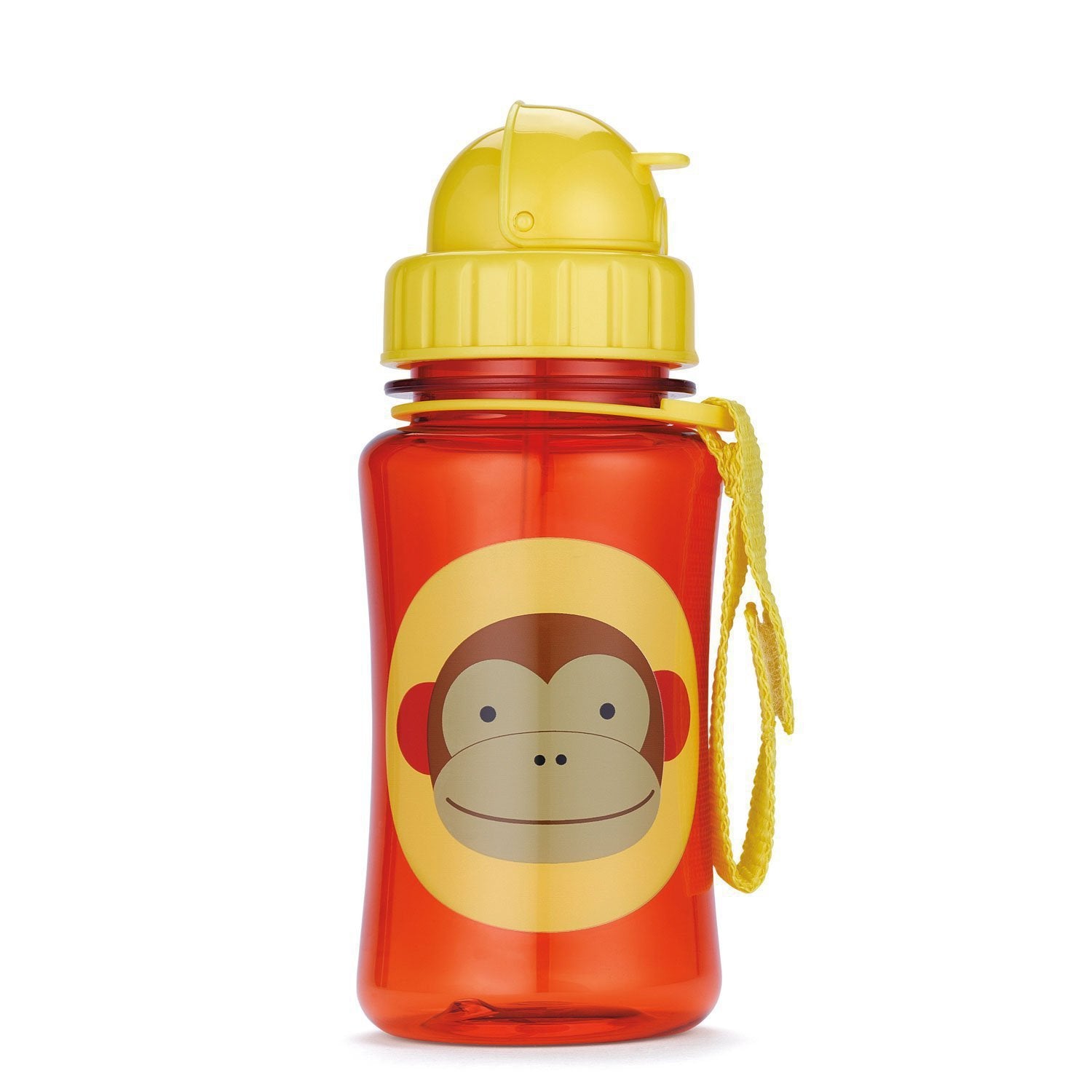 Skip Hop Zoo Monkey bottle grab-strap for on-the-go adventures.