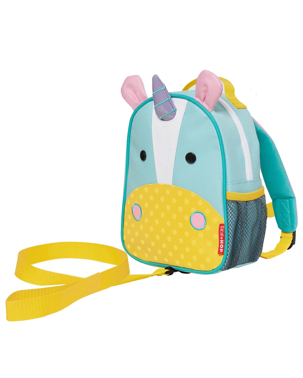 Skip Hop Zoo Unicorn adjustable straps providing secure fit for growing children.