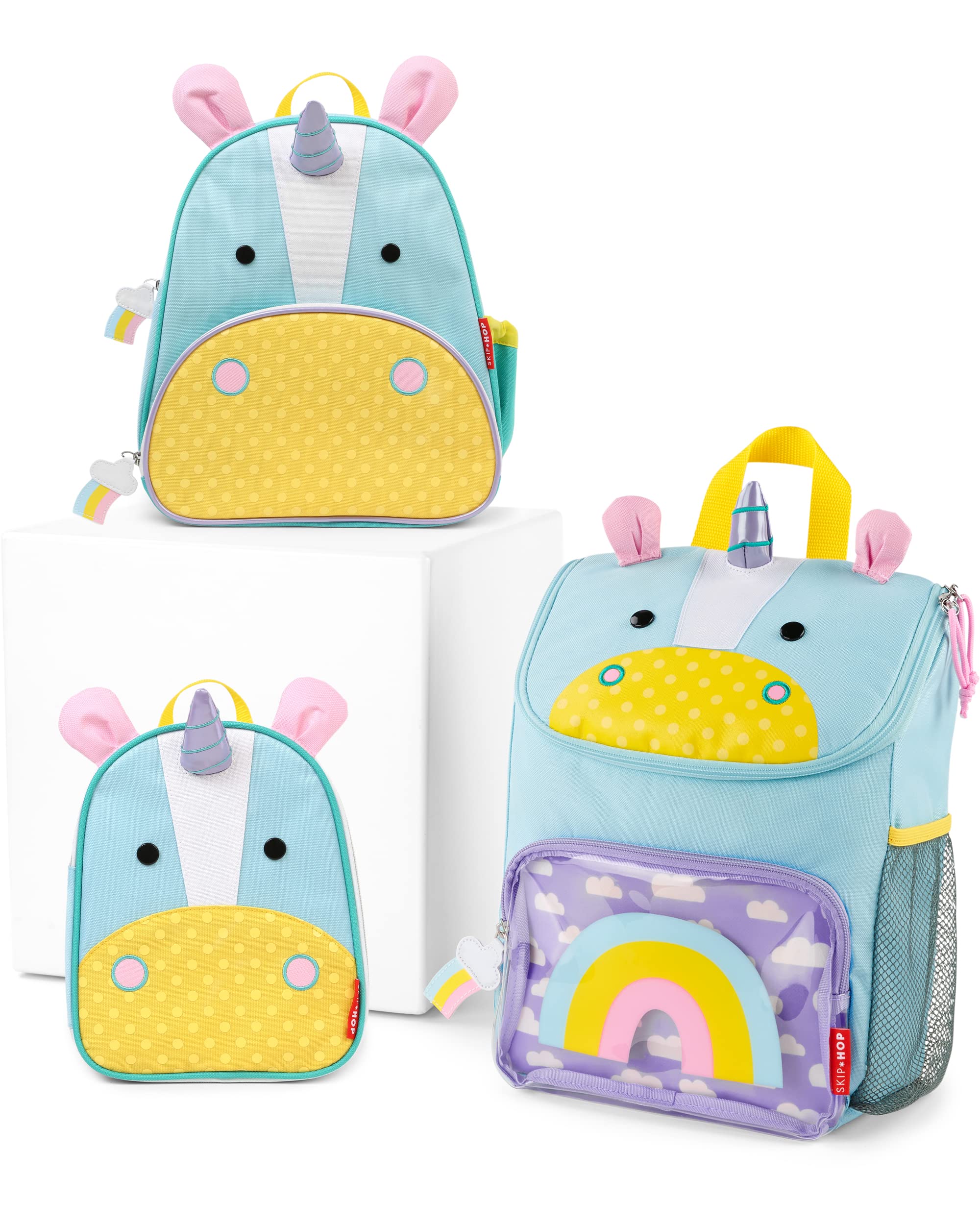 Skip Hop Zoo Unicorn wrist strap tether attachment for added stability.