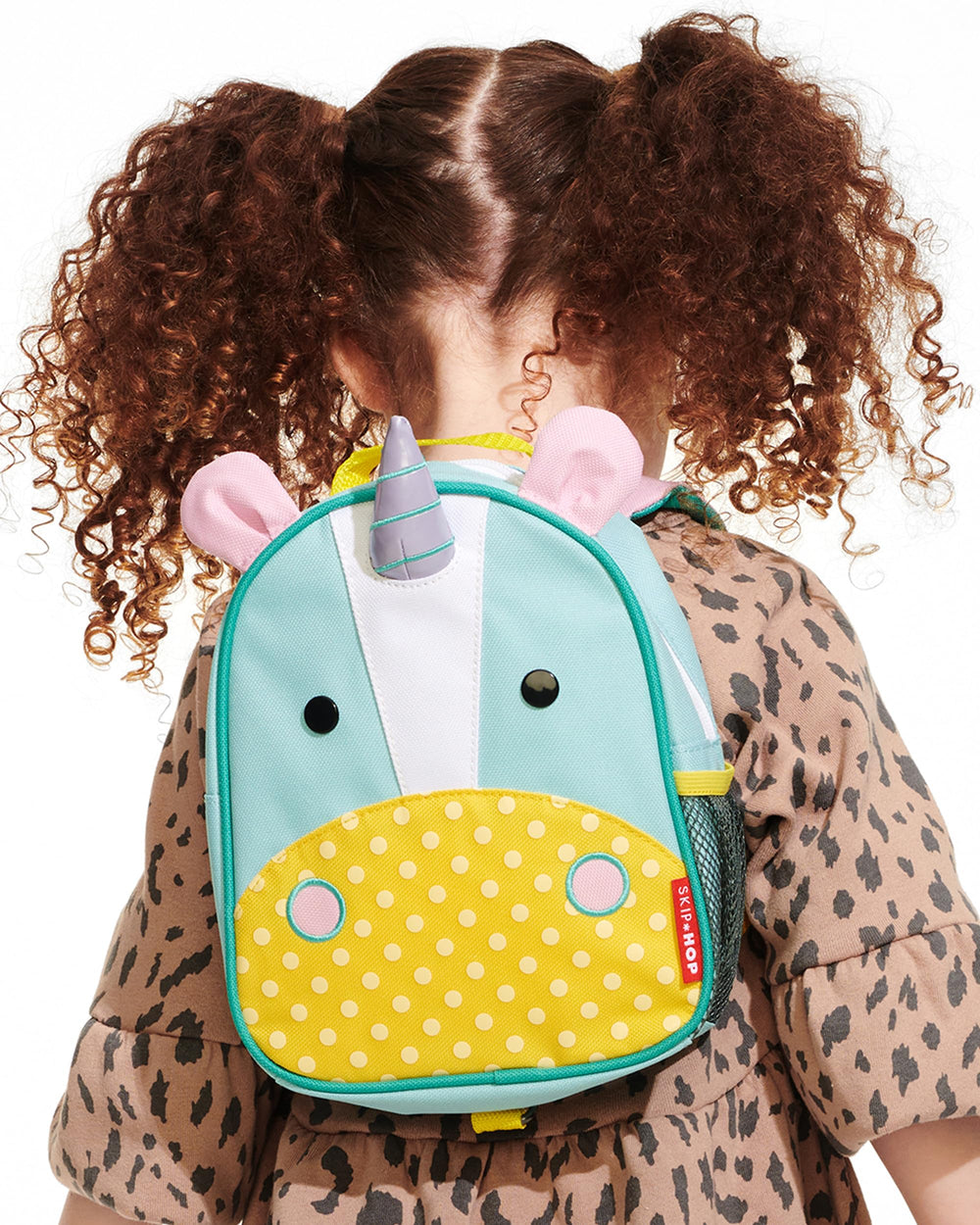 Skip Hop Zoo Unicorn write-on nametag inside for quick identification.