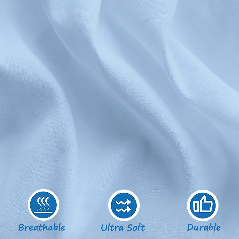 Sky Beddings gender-neutral crib skirt complements any nursery theme.