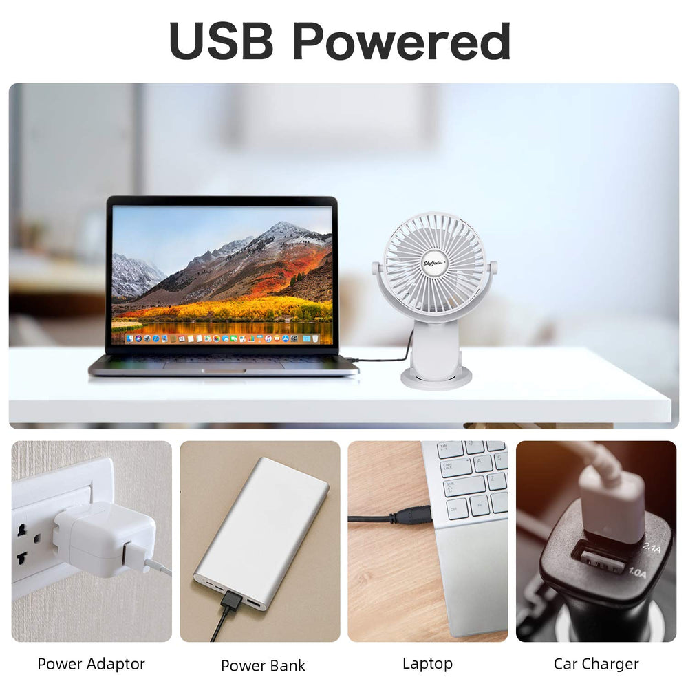 SkyGenius low-noise portable fan suitable for quiet environments.