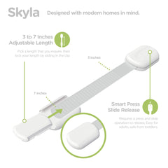 Skyla Homes lock on kitchen cabinet, keeping items out of reach