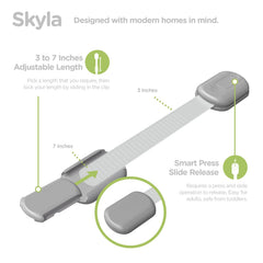 Flexible strap design wraps around edges for versatile multi-use safety.