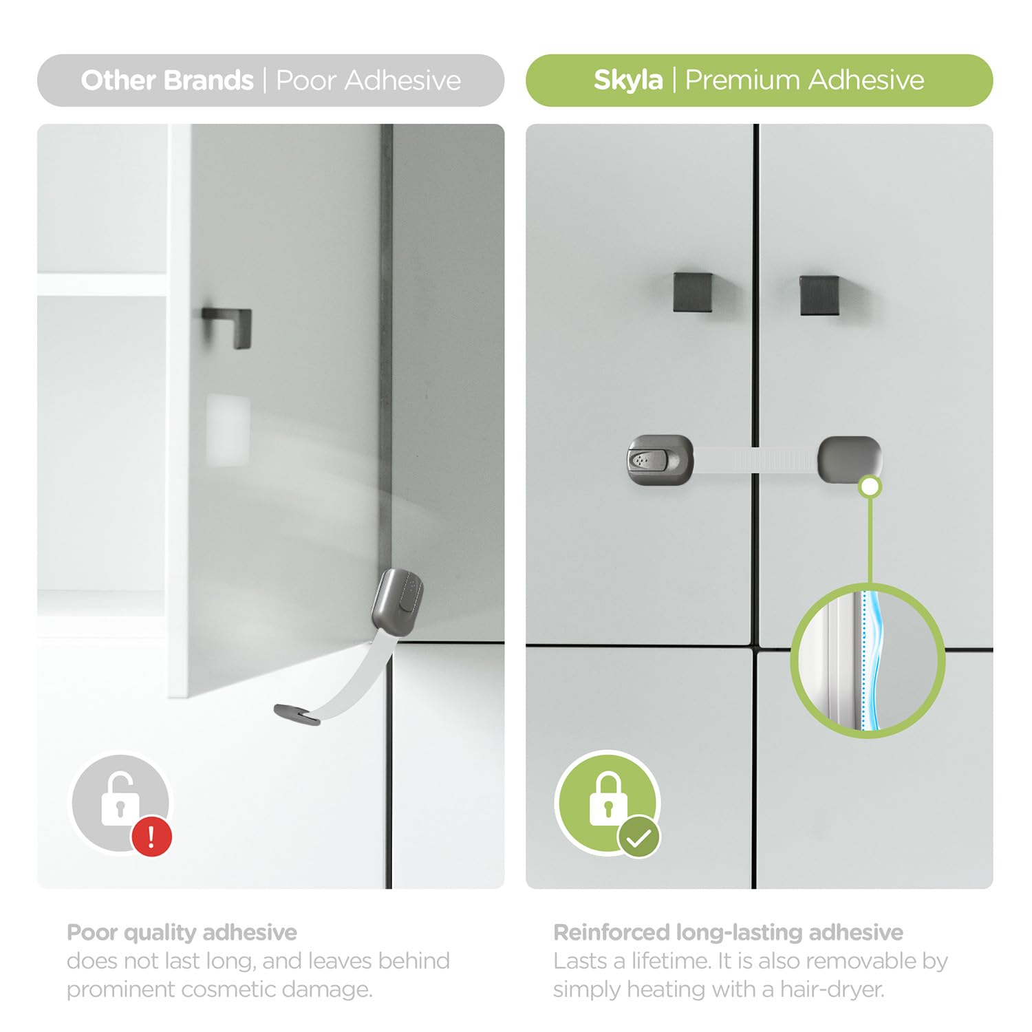 Skyla Homes multi-purpose lock fits ovens, drawers, and furniture