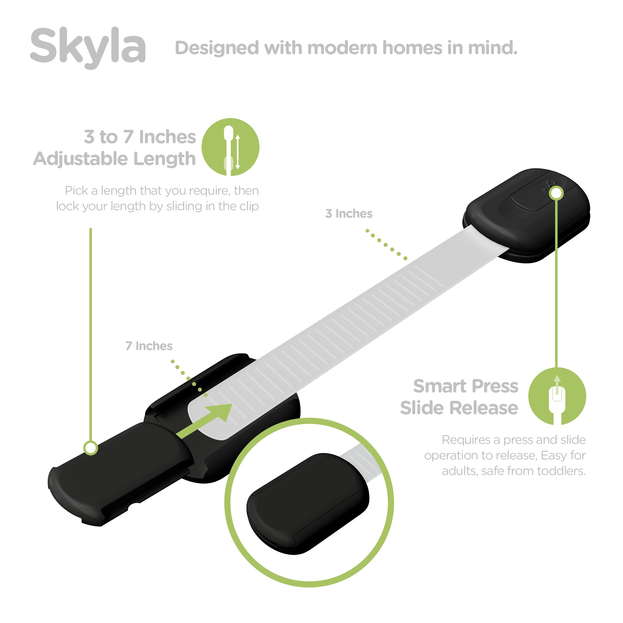 Skyla Homes oven door lock providing added kitchen safety