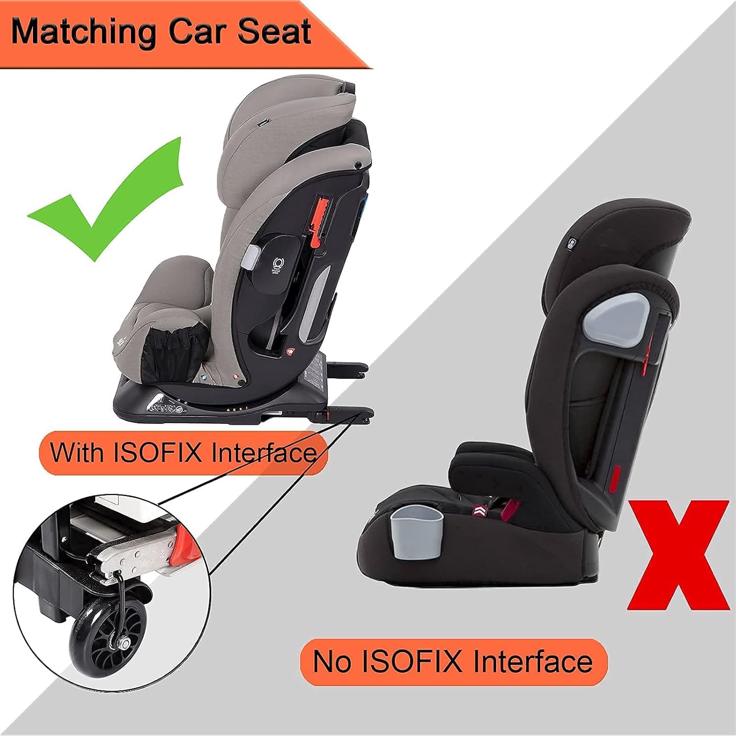 SkylarkJoy car seat trolley strong frame supports travel up to 70 pounds.