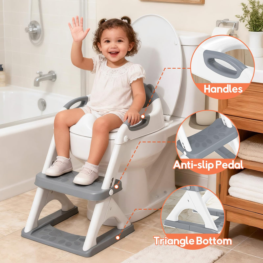 Skyroku 2-in-1 seat doubles as a sturdy step stool for sinks.