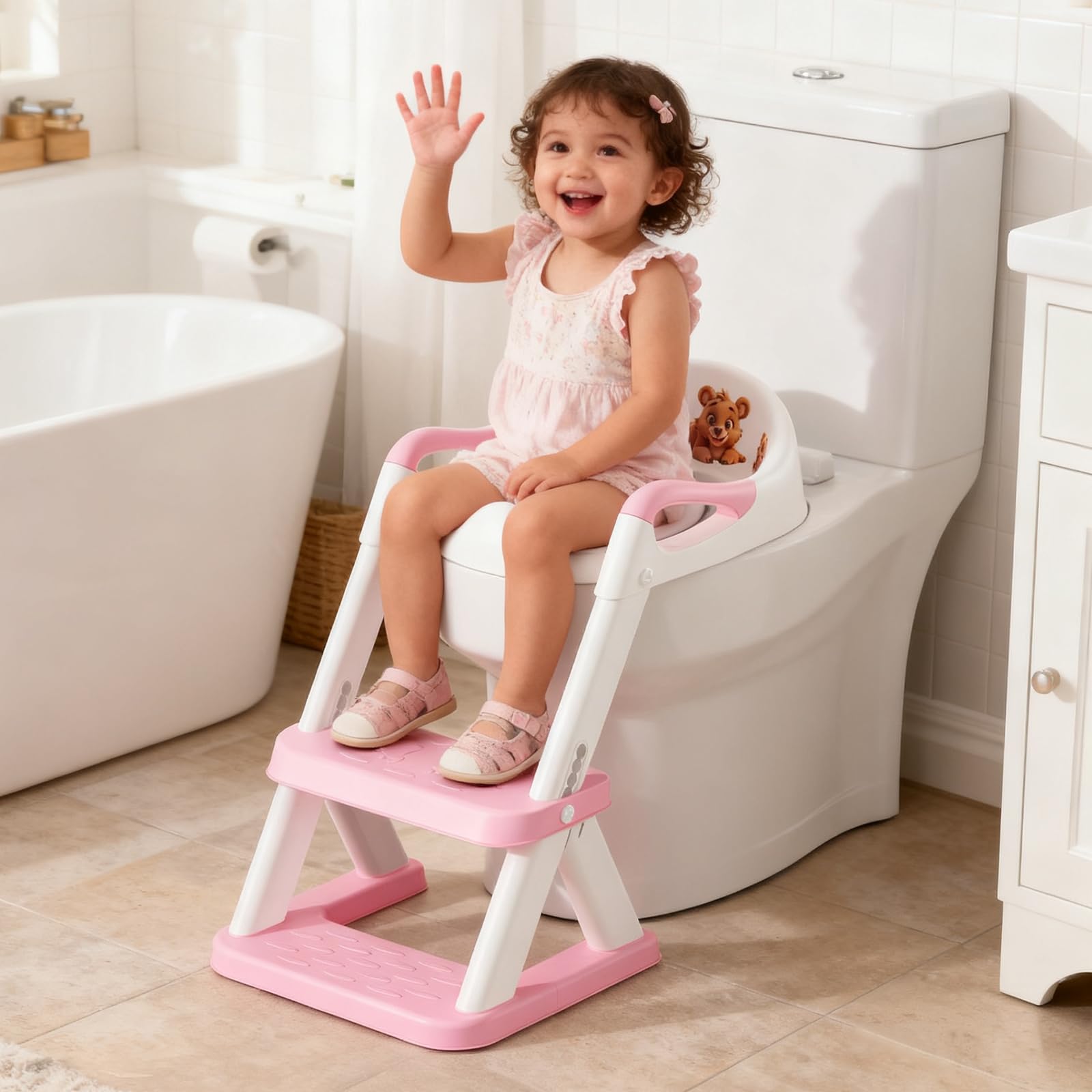 SKYROKU 8868 2in1-stool-toilet demonstrates versatile design for toilet and sink access.