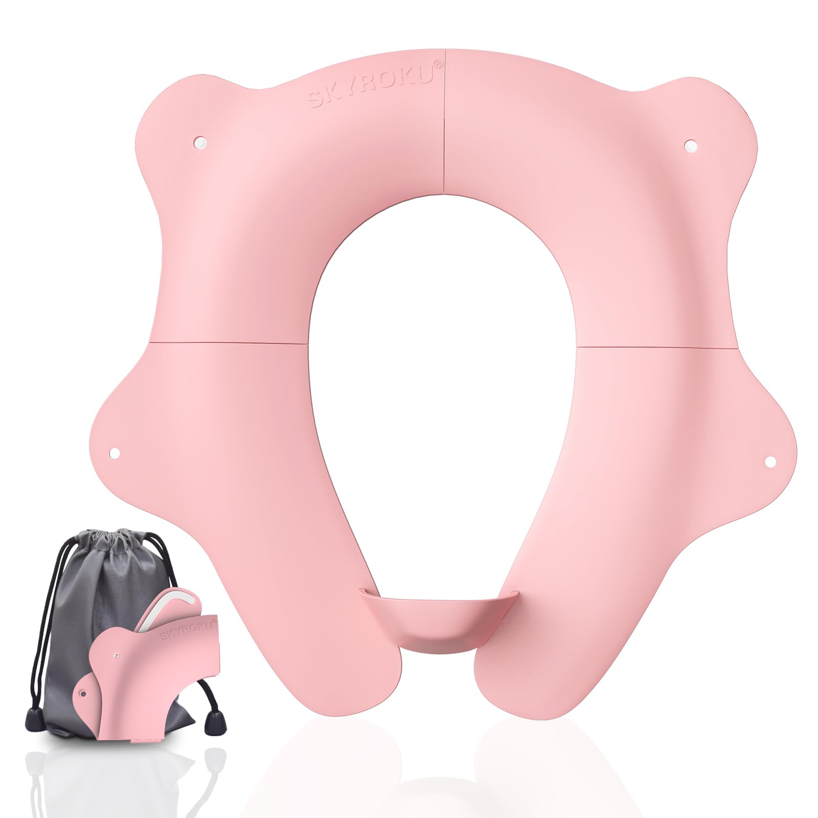 SKYROKU foldable kids toilet seat, travel-compact design for easy potty trips
