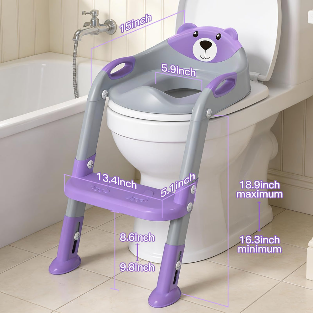 Skyroku non-slip feet and rails provide sturdy balance during potty use