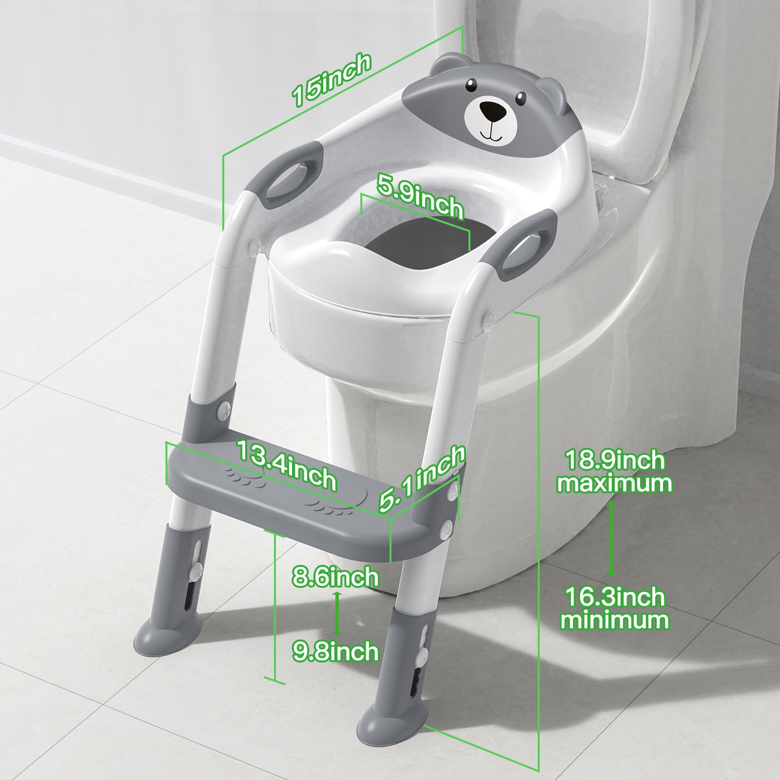 Detachable cushion on SKYROKU potty seat for quick cleaning and maintenance