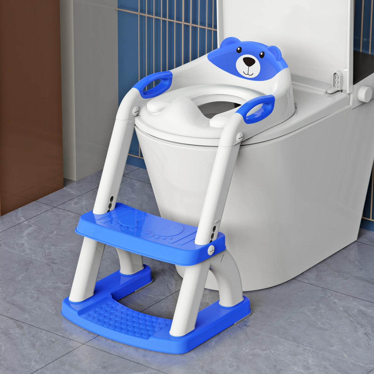 SKYROKU potty training seat with six-height adjustments for secure toilet fit