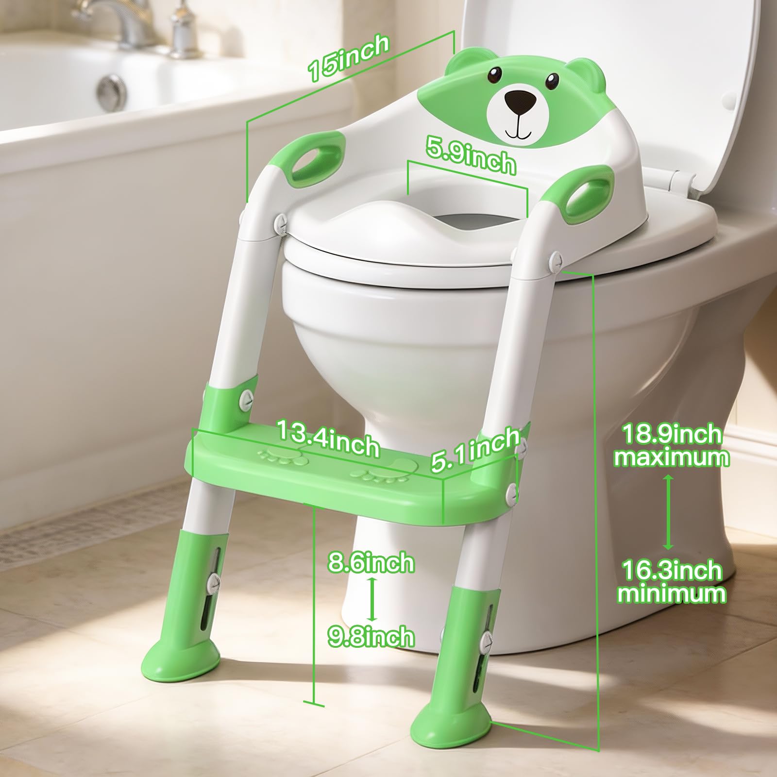 SKYROKU potty training seat with anti-slip pads ensuring stability