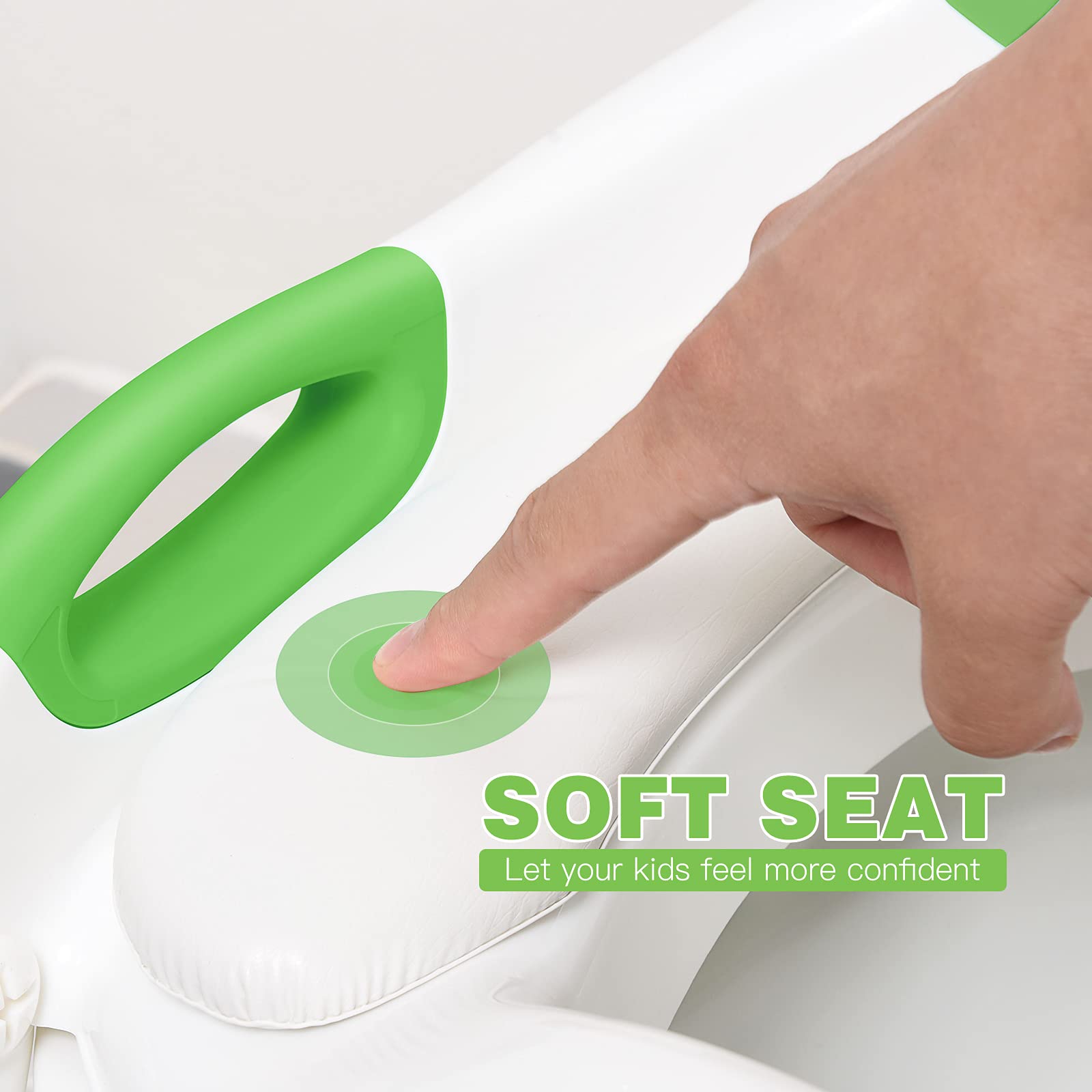 SKYROKU potty training seat with adjustable step-stool height for growth