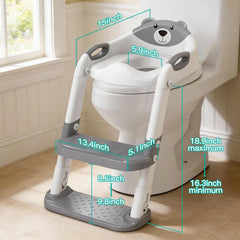 SKYROKU Potty Training Seat with step stool height adjustment supports growing toddlers.