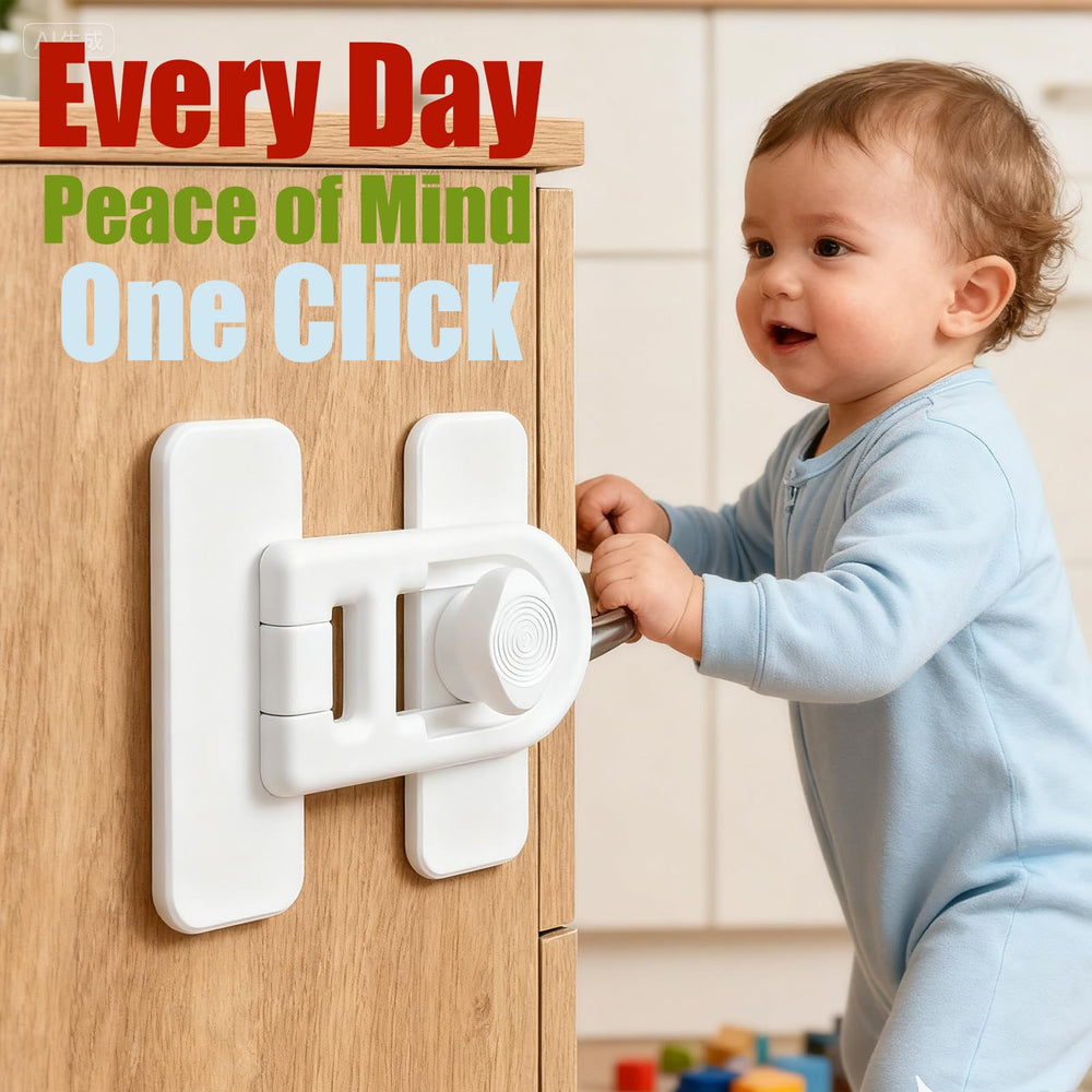SKYROKU rotating-latch mechanism in action deters toddlers