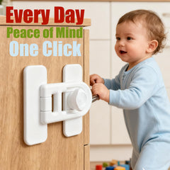SKYROKU rotating-latch mechanism in action deters toddlers