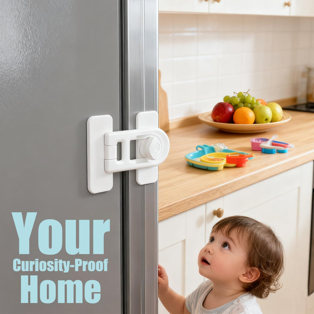SKYROKU universal-fit locks for fridge, cabinet, and drawers