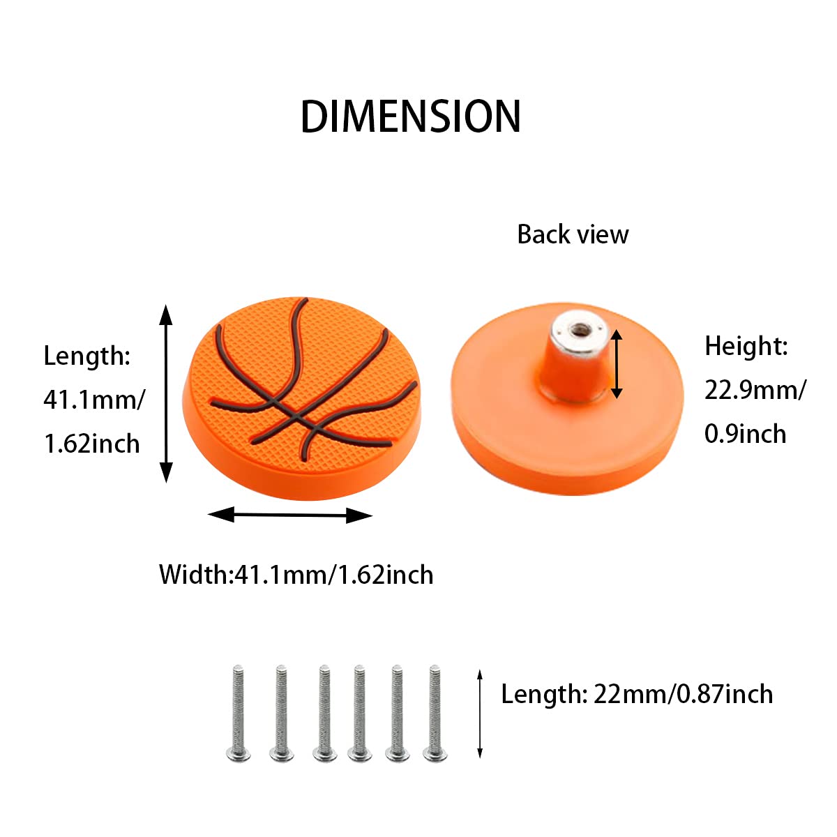 Skyscraper basketball knob side view highlighting durable zinc alloy base