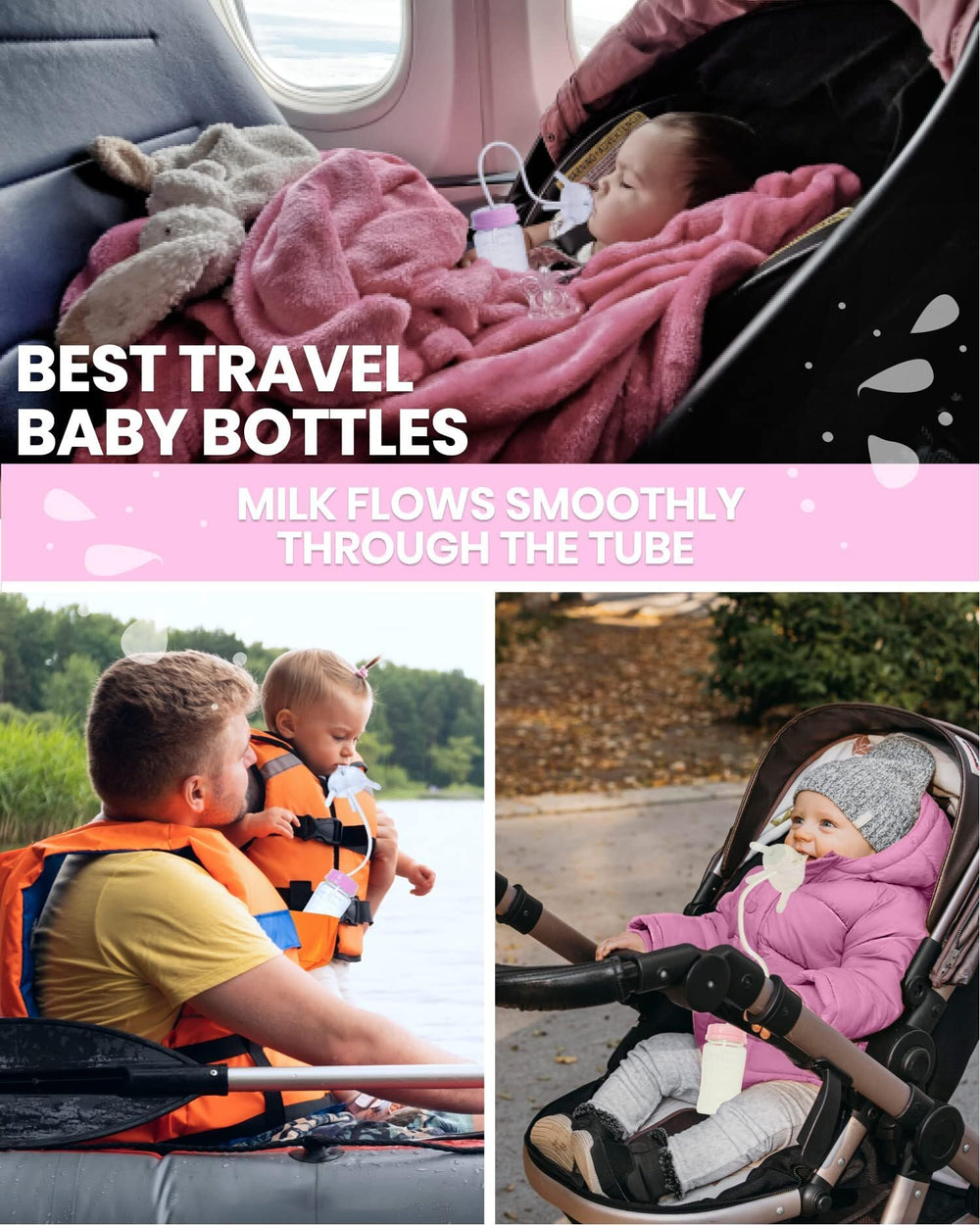Skywin TidyFriend caregiver-friendly pink bottle design for easier feeding