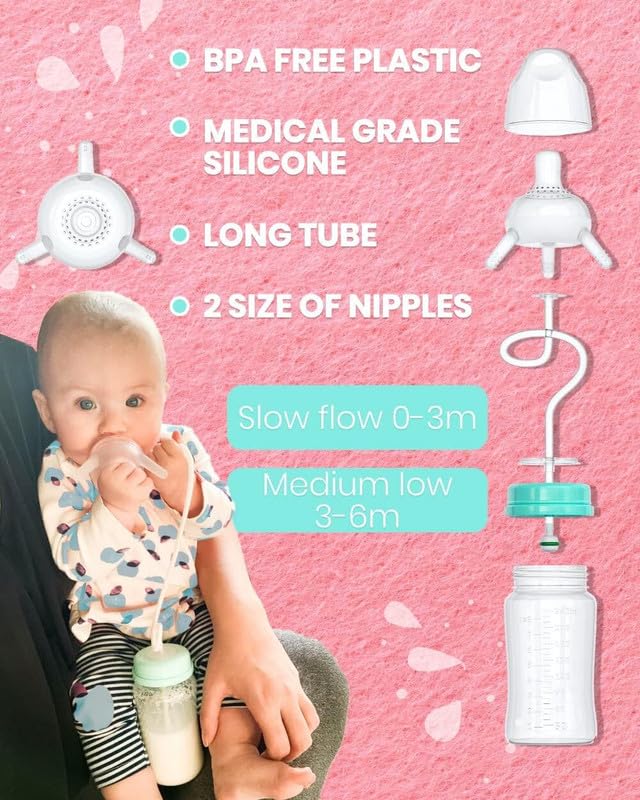 Skywin TidyFriend latch-on nipple with straw for caregiver-assisted feeding