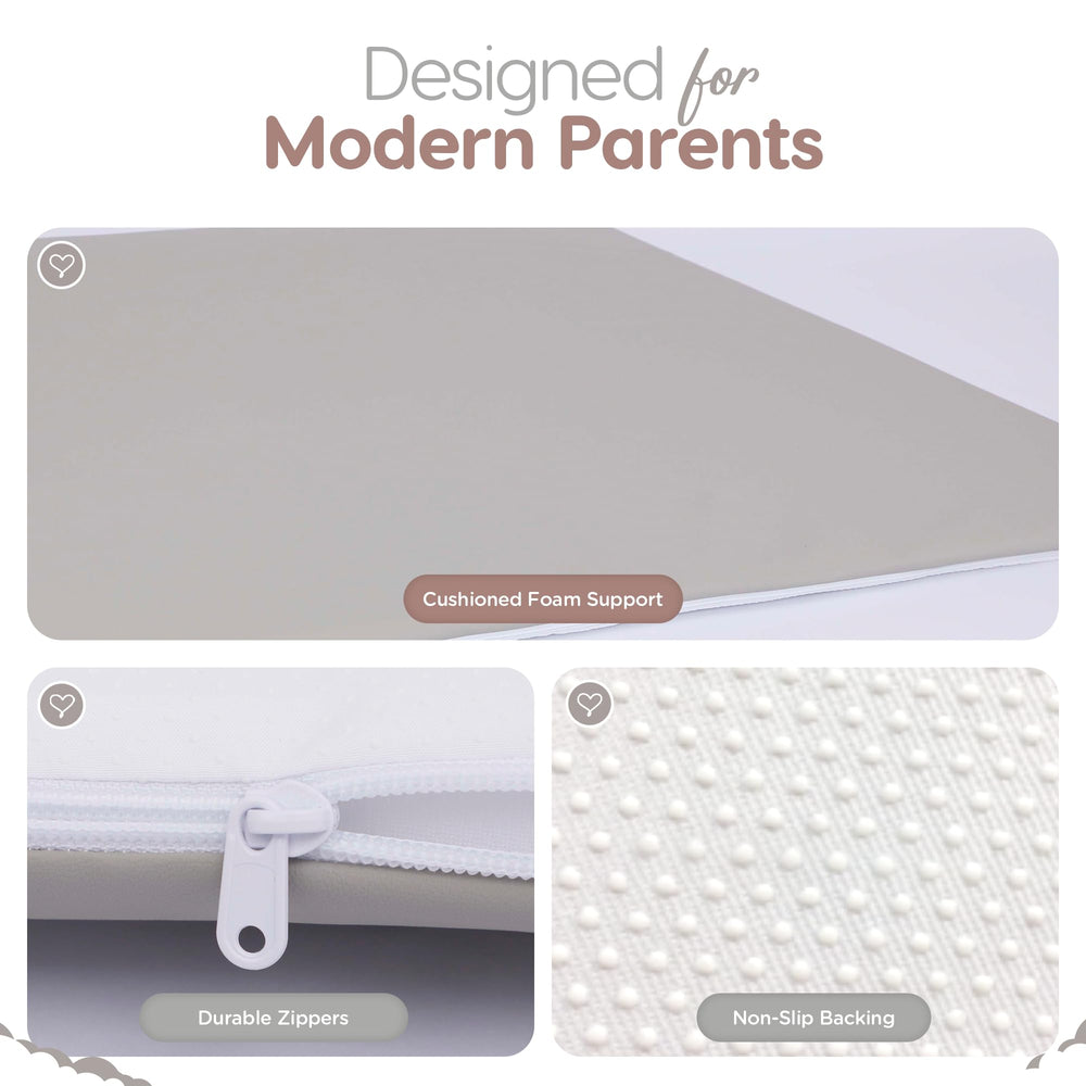 Sleepah grey color blends with nursery decor while staying practical.
