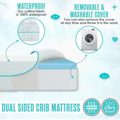 Sleepah cooling gel memory foam layer promotes airflow for comfort.