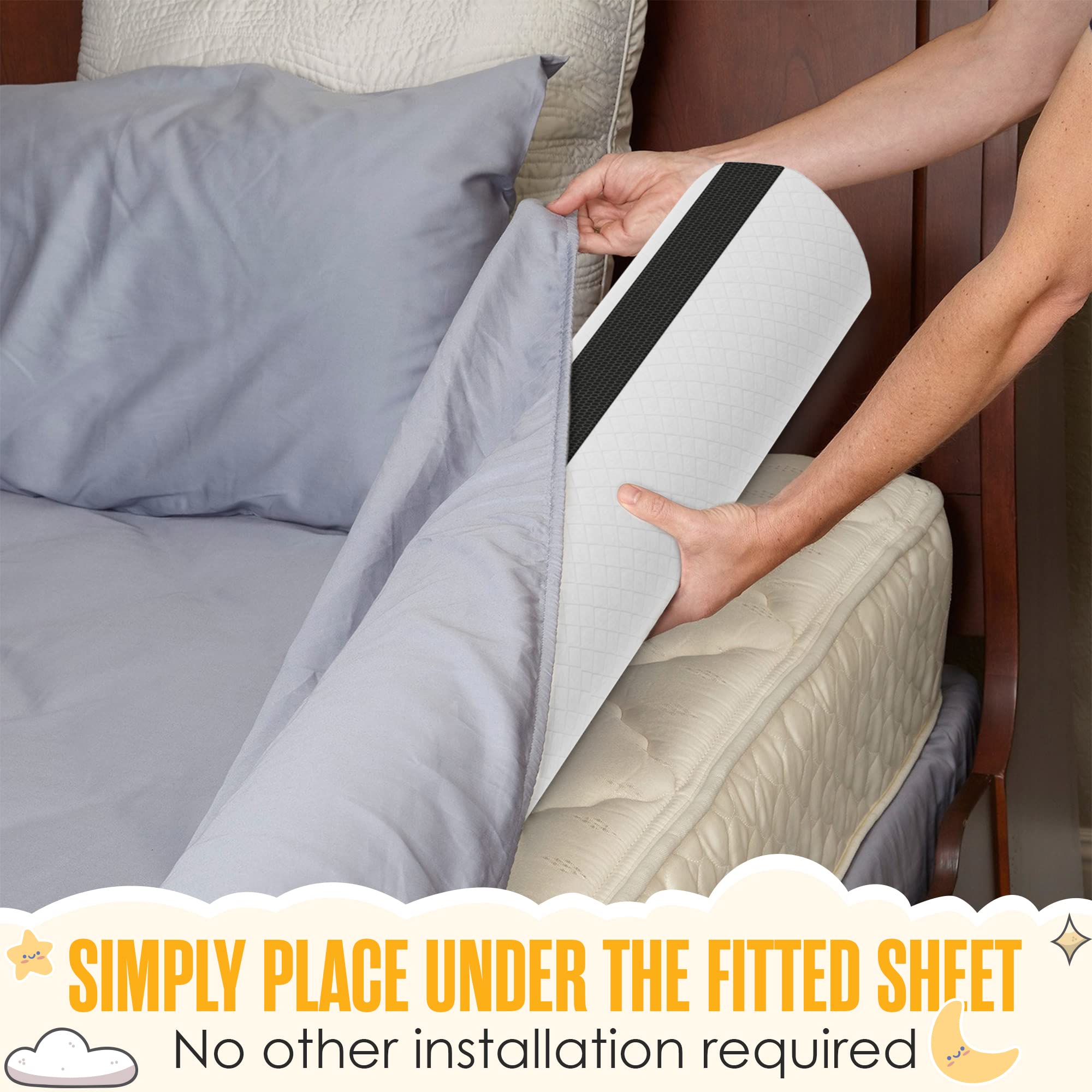 Sleepah memory foam bumper guard close-up demonstrates soft, cushioned protection.