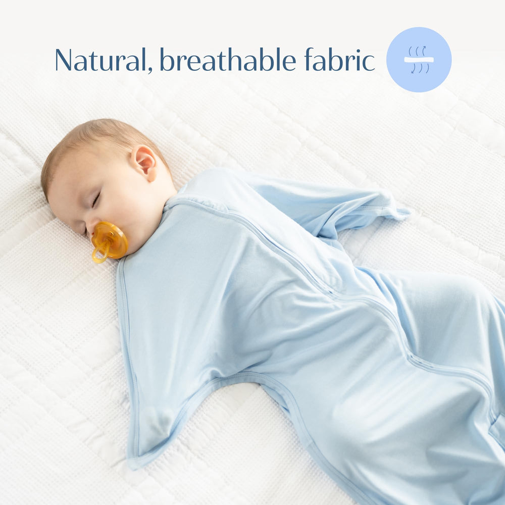 SleepingBaby Breathable bamboo fabric keeps baby cool and comfortable