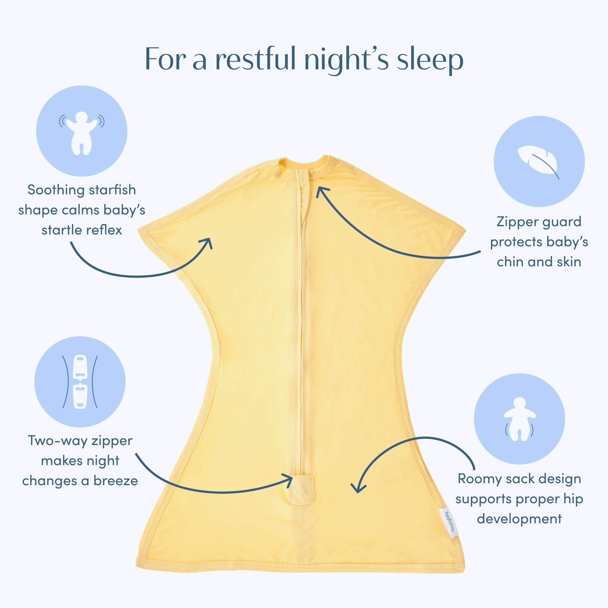 SleepingBaby breathable material keeps baby cool and comfortable in warm weather.