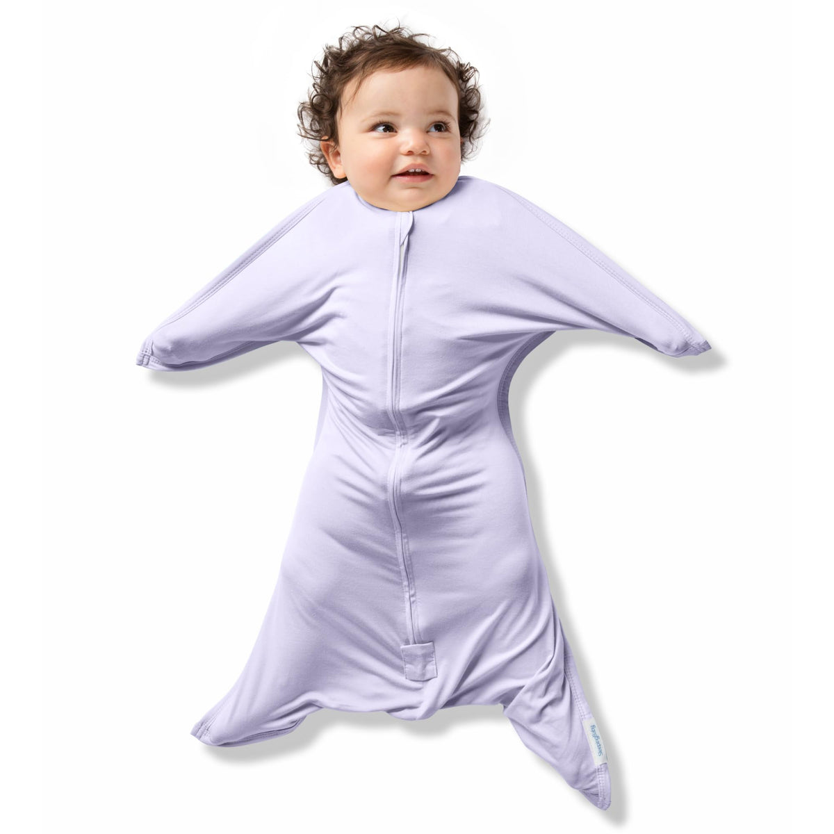 SleepingBaby Bamboo Zipadee-Zip transition swaddle with two-way zipper for easy nighttime diaper changes