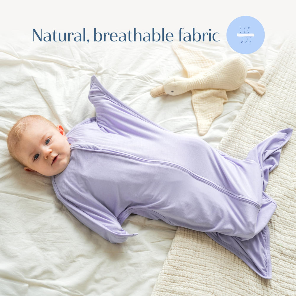 SleepingBaby lilac pastel color adds a soft, soothing look to bedtime