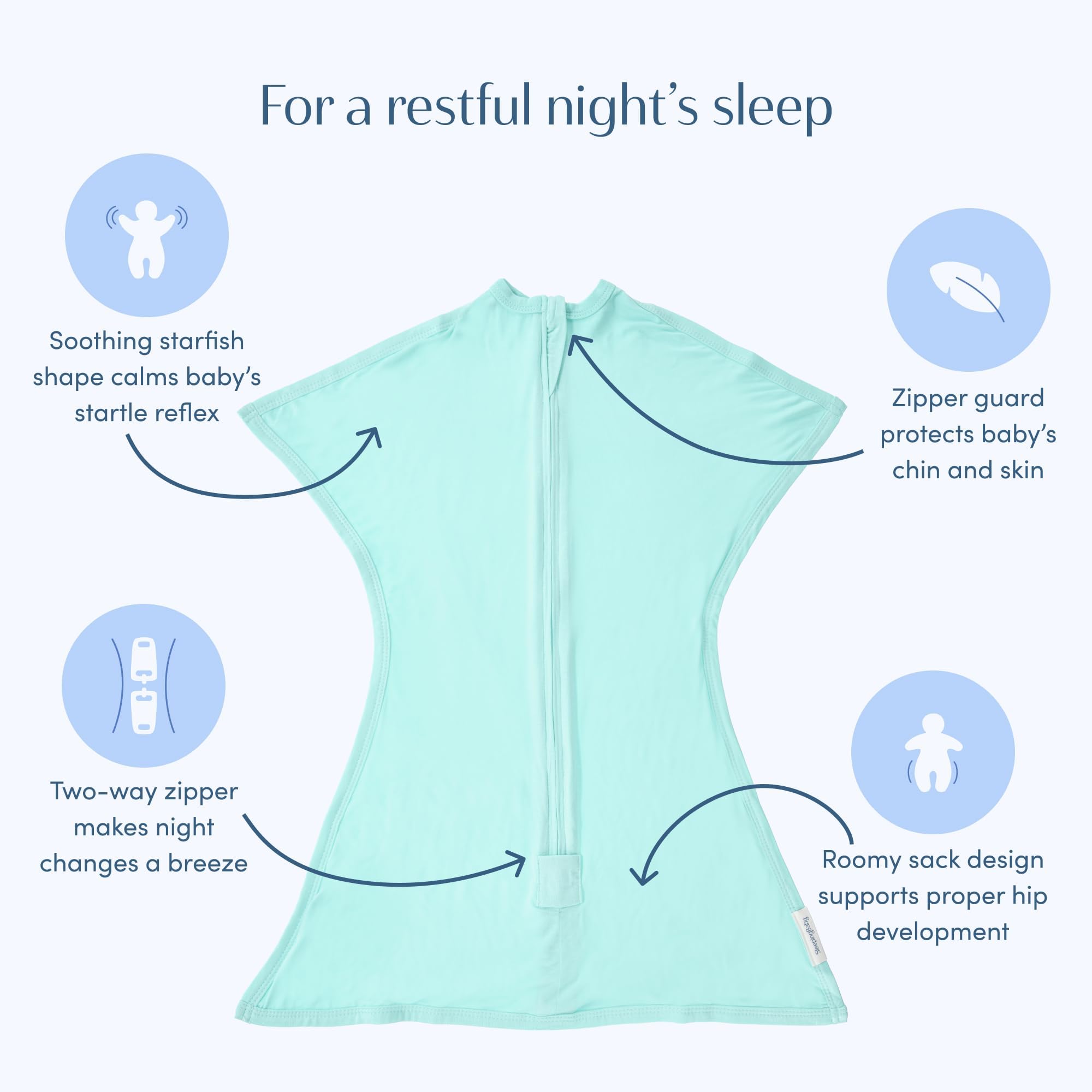 SleepingBaby adaptable fit helps achieve snug sleep.