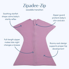 SleepingBaby starfish-design swaddle providing secure, enclosed feel and full mobility.