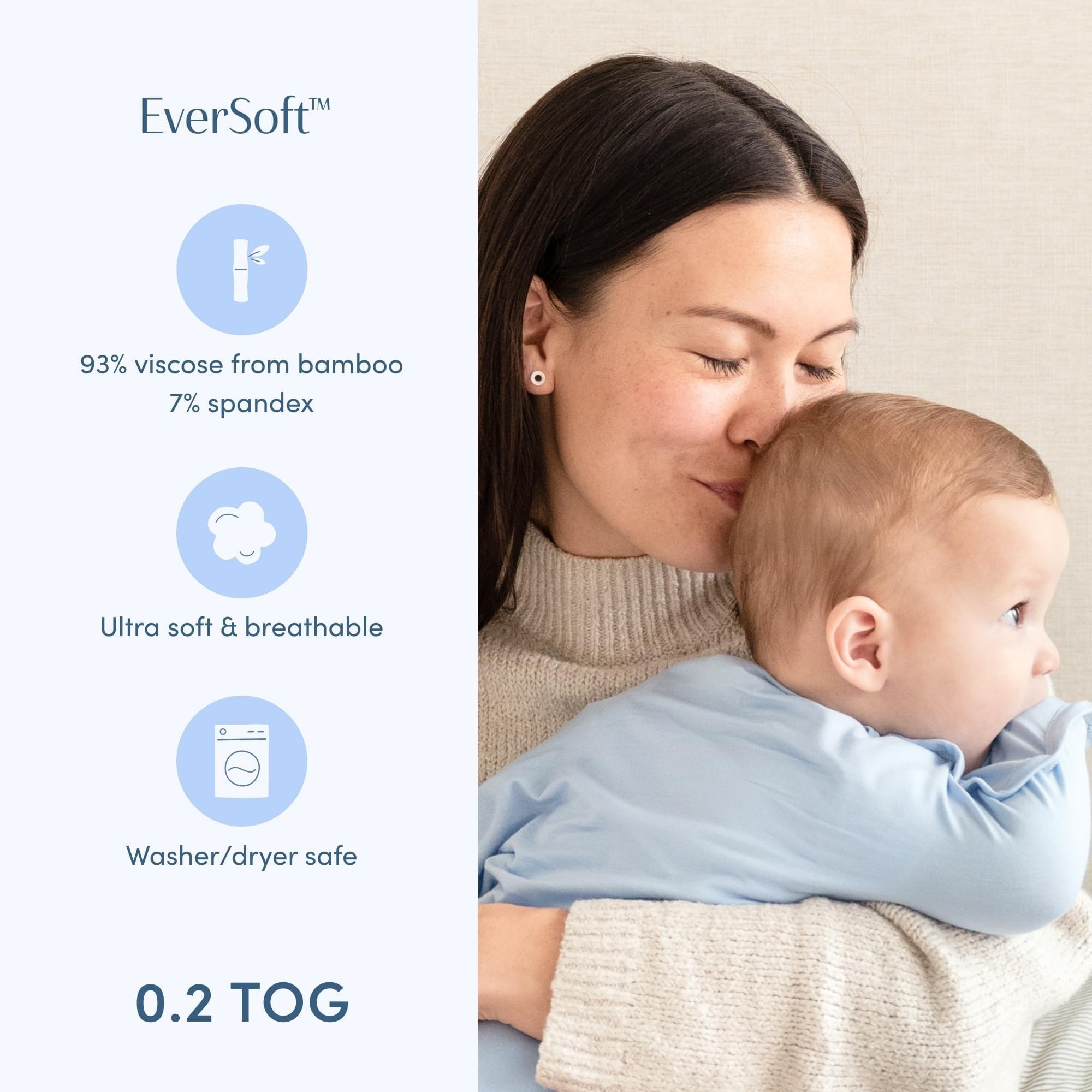 SleepingBaby Zipadee-Zip with two-way zipper enables quick diaper changes