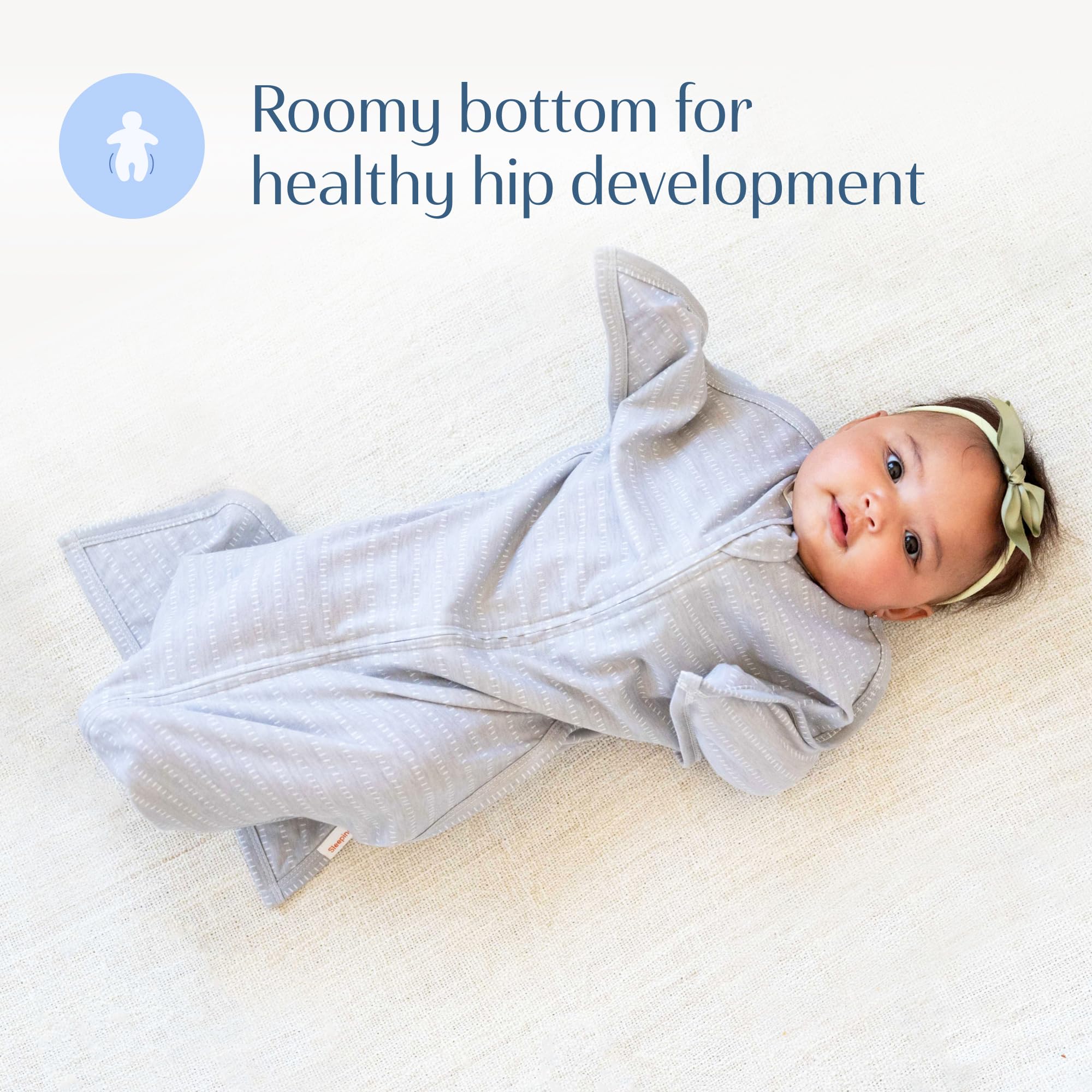 SleepingBaby Zipadee-Zip 3-6 months size demonstrates proper fit