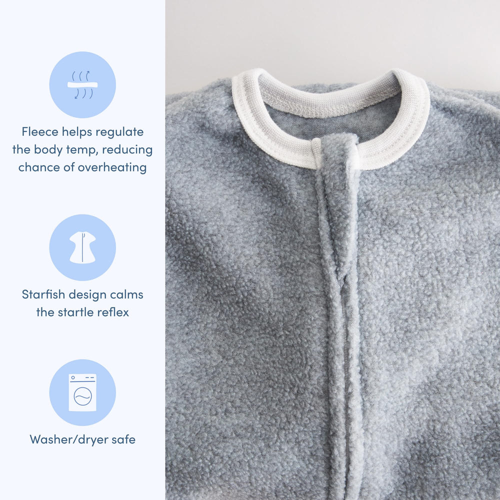 SleepingBaby Zipadee-Zip arms-out transition supports gentle movement and secure fit