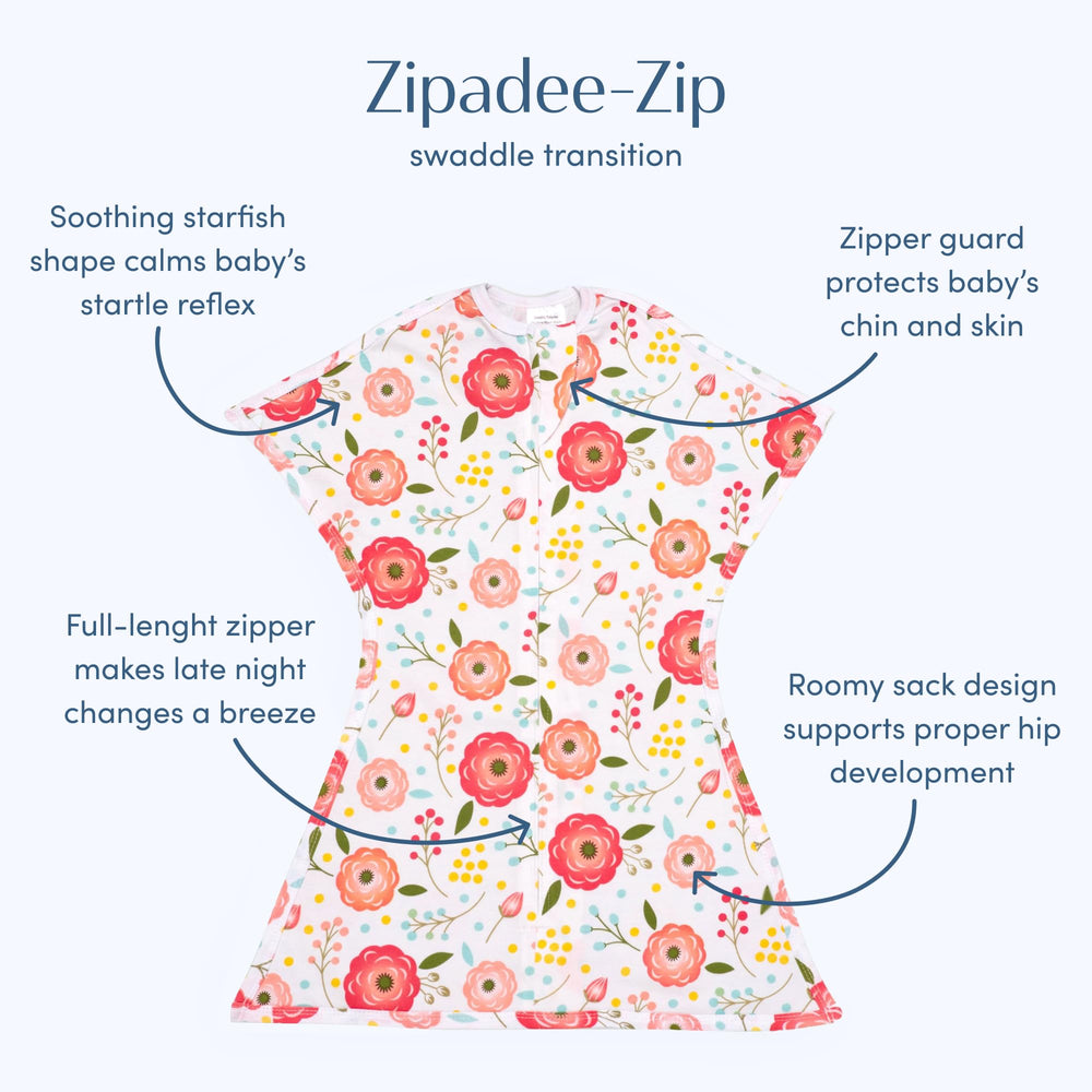 SleepingBaby Zipadee-Zip easy diaper-change design allows quick access