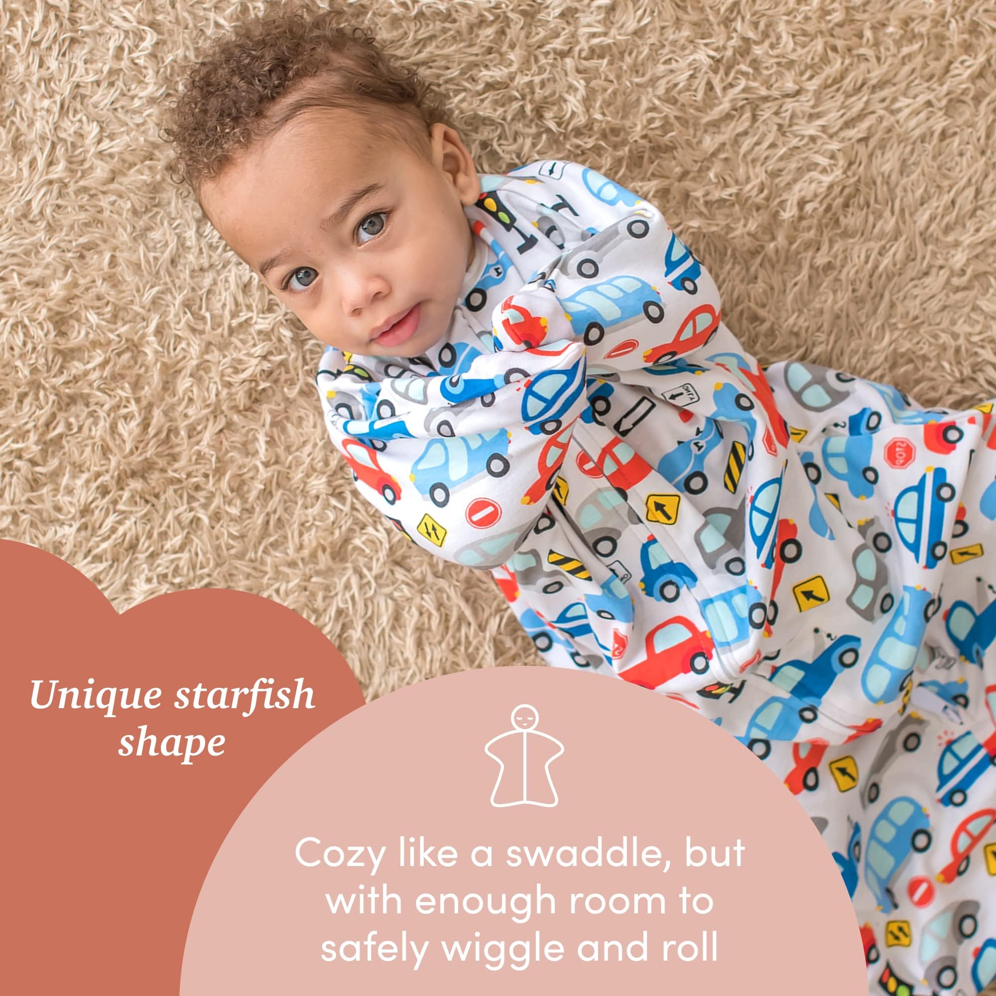 SleepingBaby Zipadee-Zip full-length zipper enables quick diaper changes