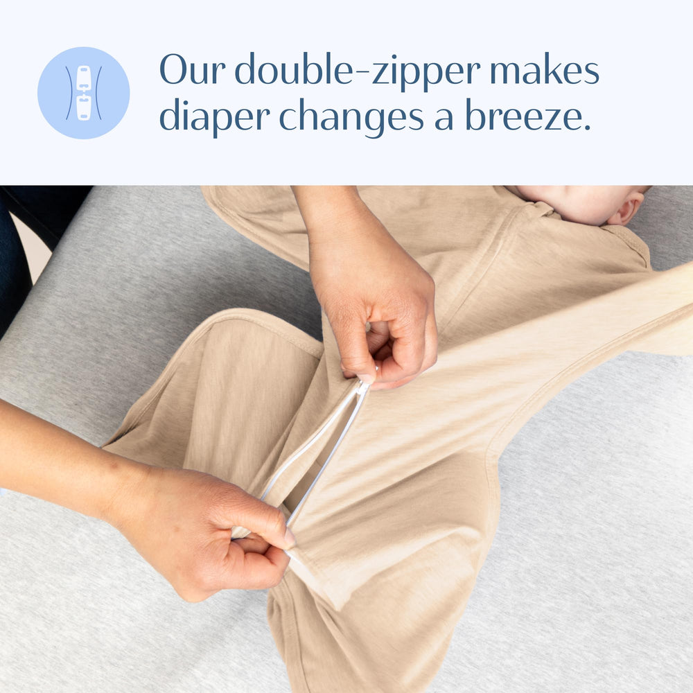 SleepingBaby Zipadee-Zip startle-relief design calms restless nights.
