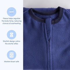 SleepingBaby Zipadee-Zip navy wearable blanket, transition-friendly for peaceful nights.