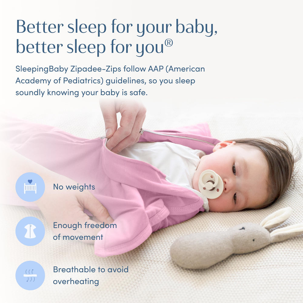 SleepingBaby Zipadee-Zip Pink Poppy shade brightens nursery while soothing sleep