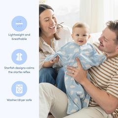 SleepingBaby Zipadee-Zip roomy hip area for natural leg movement