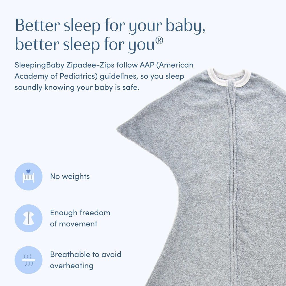 SleepingBaby Zipadee-Zip helps reduce startle reflex for calmer bedtime sessions