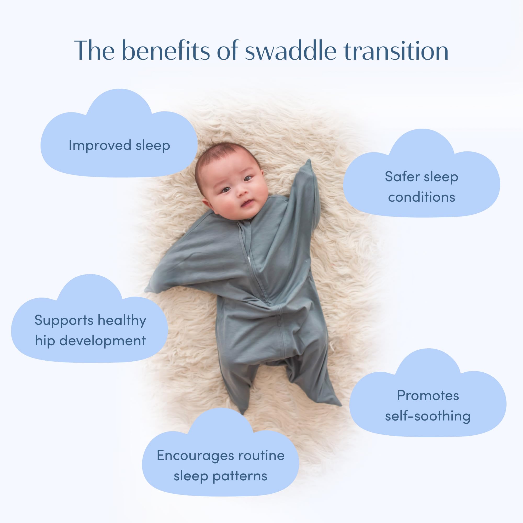 SleepingBaby Zipadee-Zip promotes nighttime comfort with a cozy wrap for travel and bedtimes.