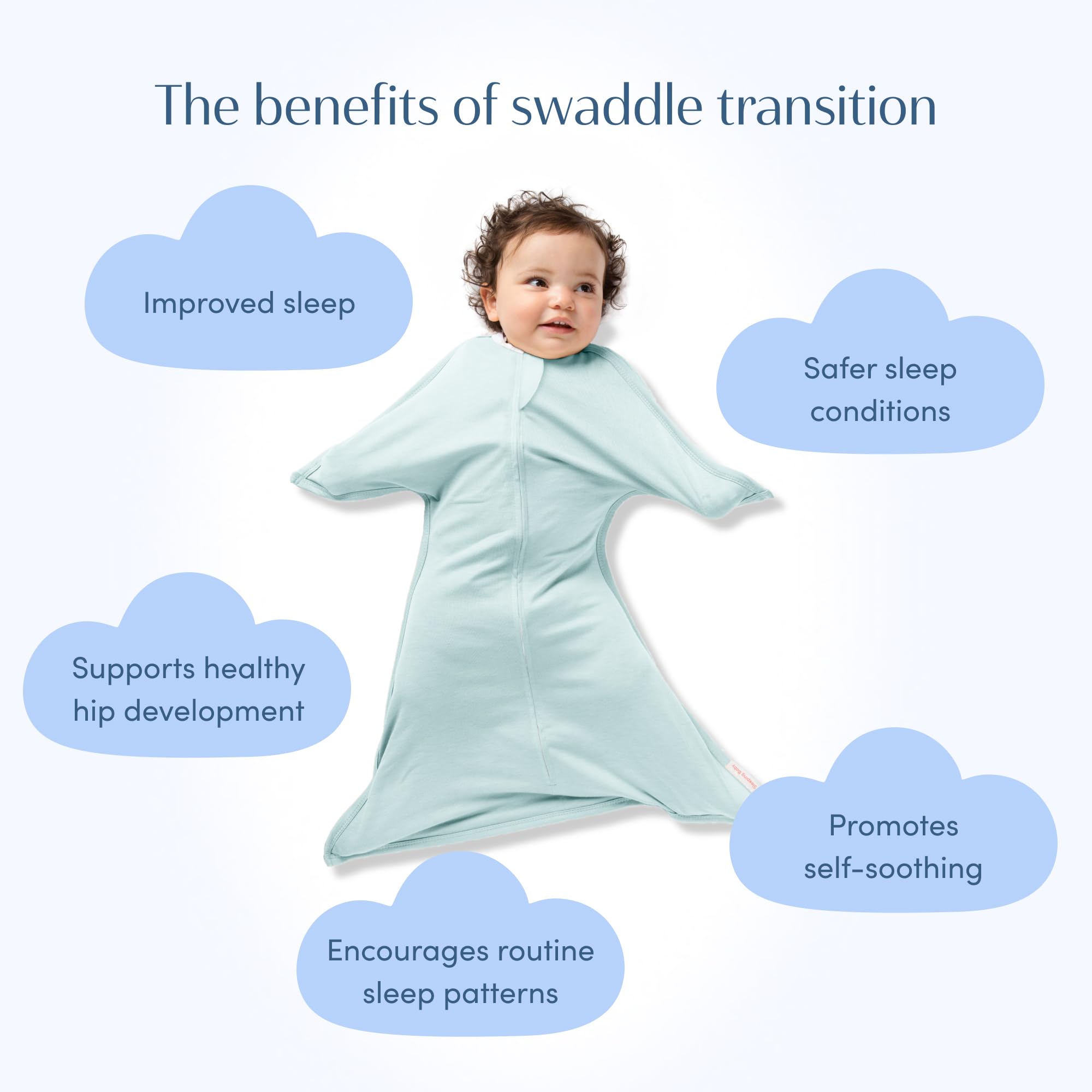 SleepingBaby Zipadee-Zip promotes longer, calmer sleep with gentle containment.