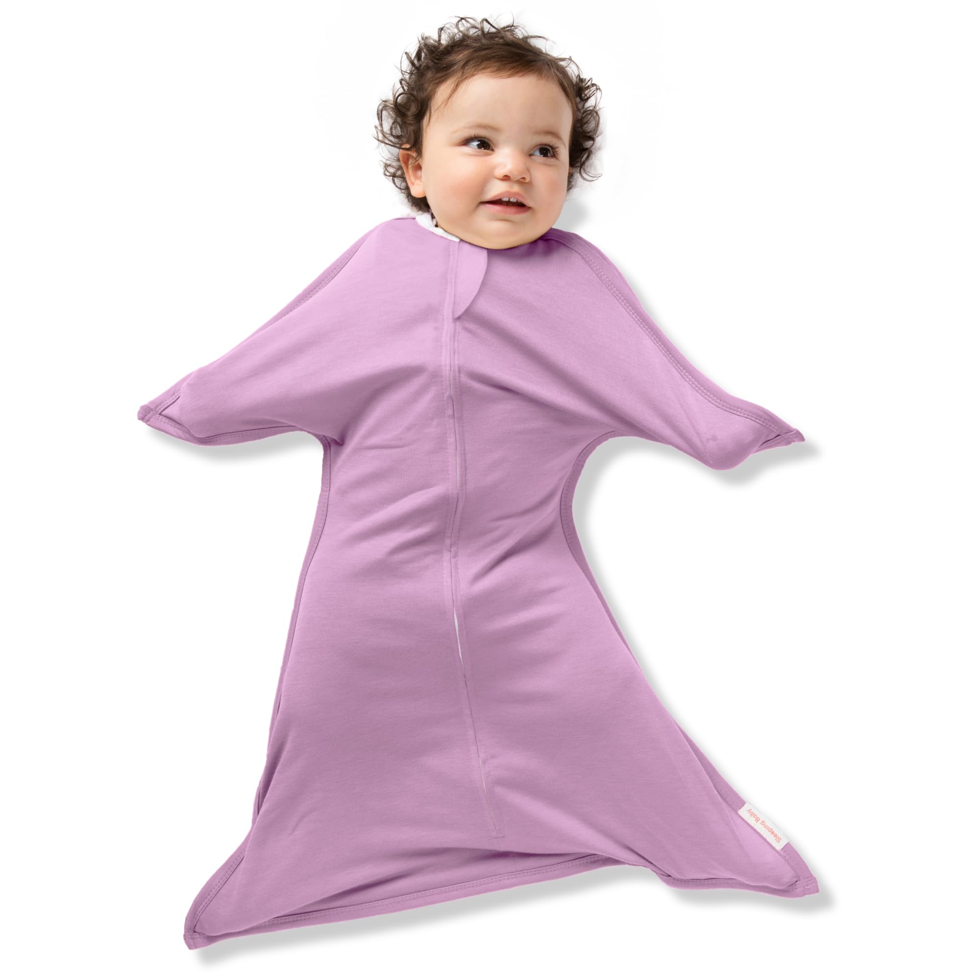 SleepingBaby Zipadee-Zip transition swaddle with starfish design promotes secure, restful sleep.