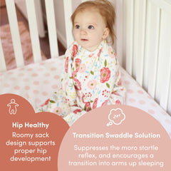 SleepingBaby Zipadee-Zip two-way zipper detail highlights quick diaper access