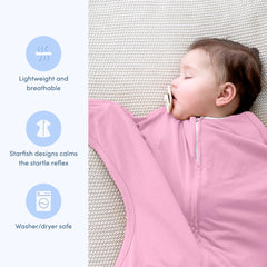 SleepingBaby Zipadee-Zip worn as a wearable blanket for safe movement